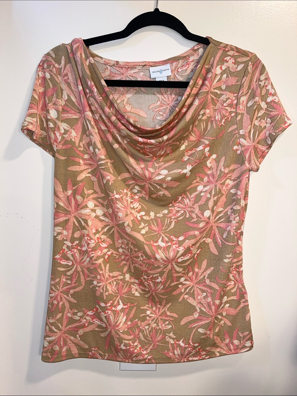 Cowl-Neck Short Sleeve Top